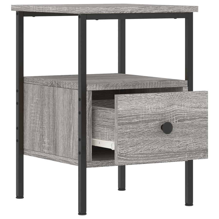 Nachtkastjes 2 st 34x36x50 cm bewerkt hout grijs sonoma eiken 2 Grijs sonoma