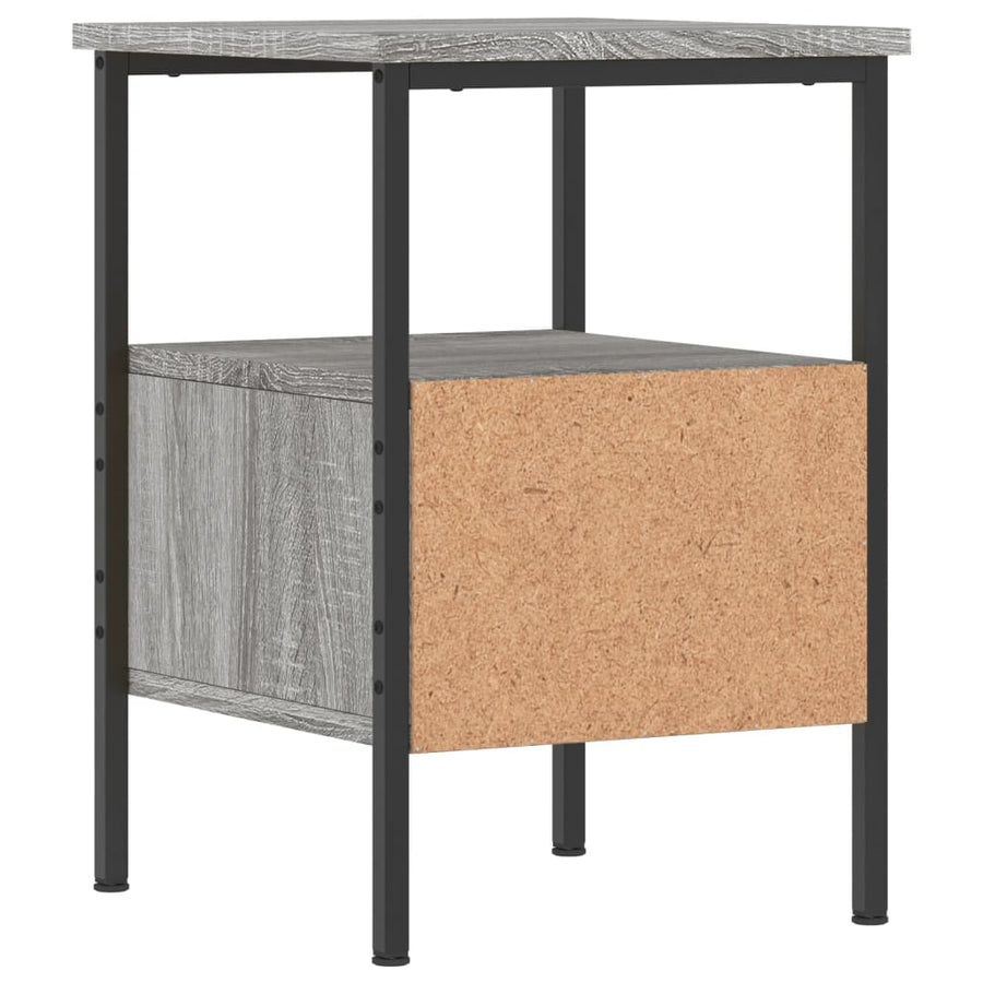 Nachtkastjes 2 st 34x36x50 cm bewerkt hout grijs sonoma eiken 2 Grijs sonoma