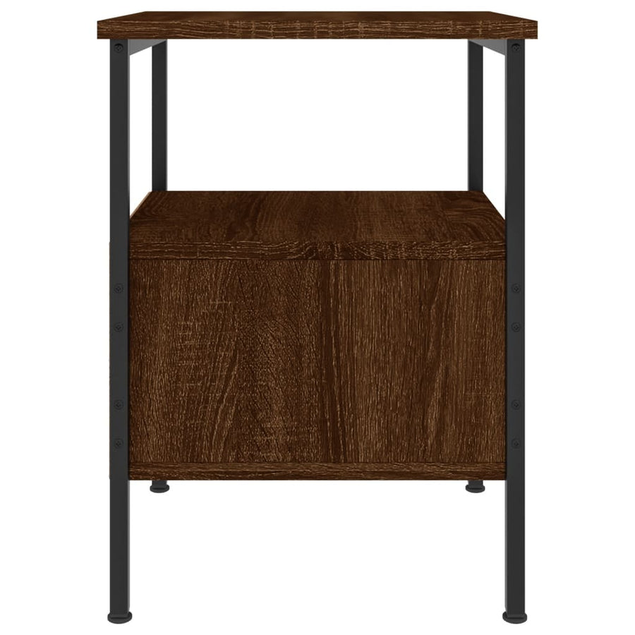 Nachtkastje 34X36X50 Cm Bewerkt Hout Bruin Eikenkleur