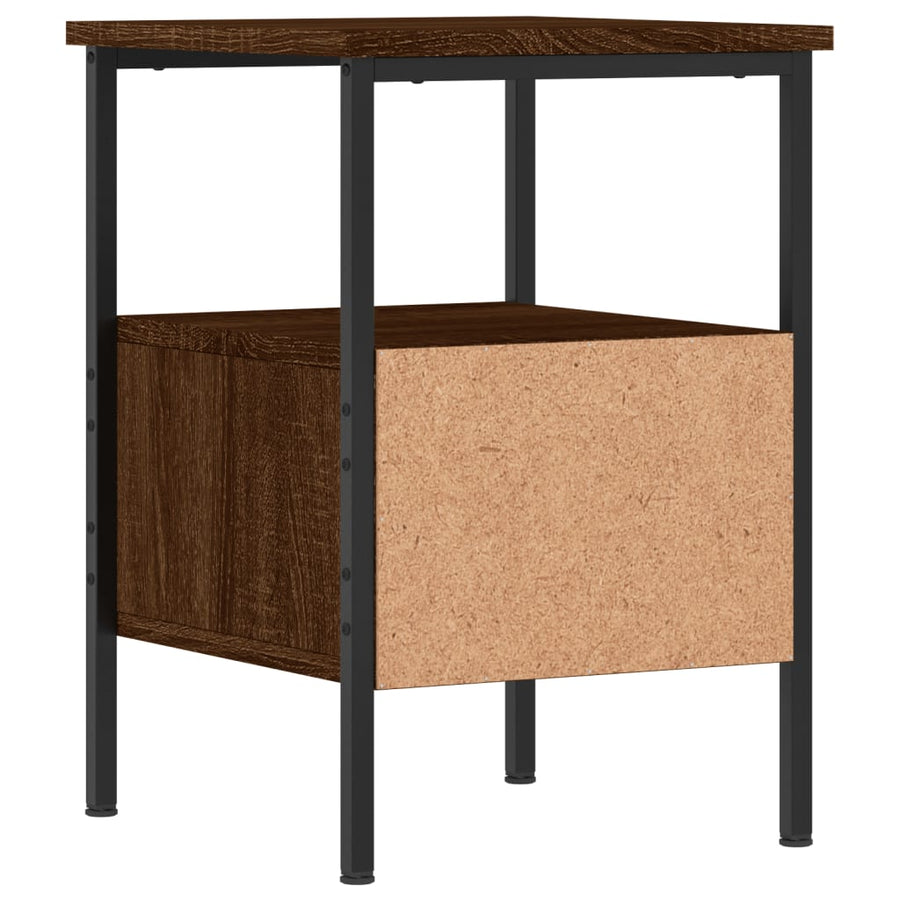 Nachtkastje 34X36X50 Cm Bewerkt Hout Bruin Eikenkleur