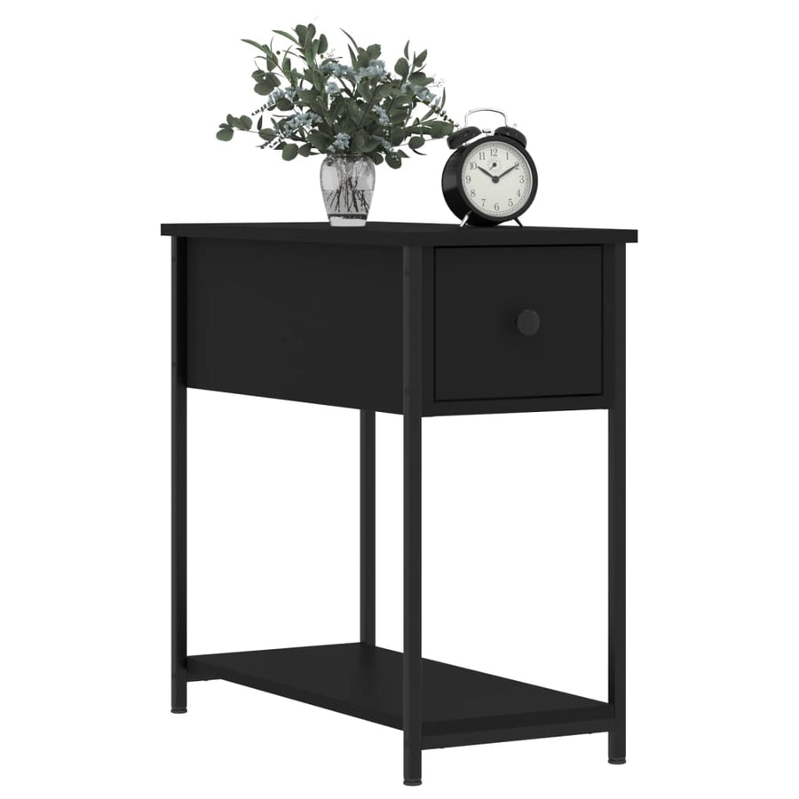 Nachtkastjes 2 St 30X60X60 Cm Bewerkt Hout Zwart