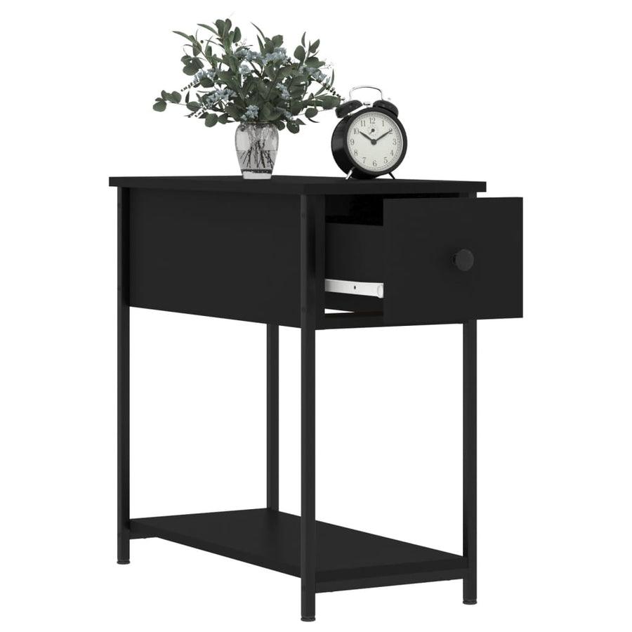 Nachtkastjes 2 St 30X60X60 Cm Bewerkt Hout Zwart