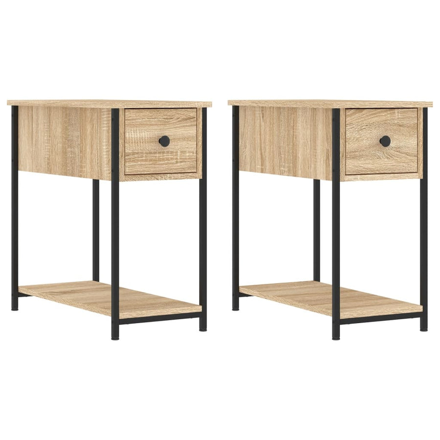 Nachtkastjes 2 St 30X60X60 Cm Bewerkt Hout Sonoma Eikenkleurig
