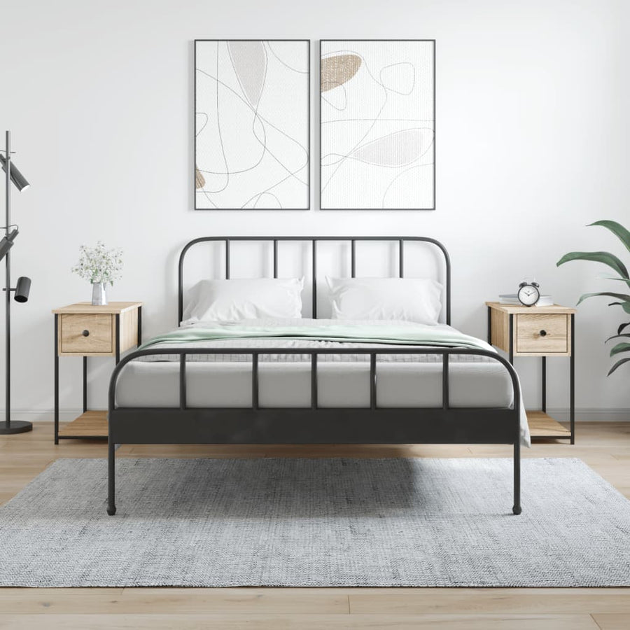 Nachtkastjes 2 St 30X60X60 Cm Bewerkt Hout Sonoma Eikenkleurig