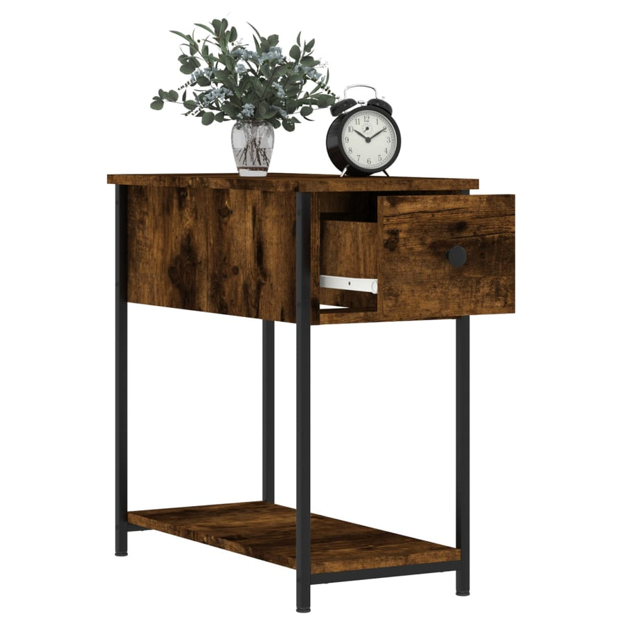 Nachtkastjes 2 St 30X60X60 Cm Bewerkt Hout Gerookt Eikenkleurig