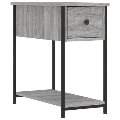 Nachtkastje 30X60X60 Cm Bewerkt Hout Eikenkleurig 1 Grijs sonoma