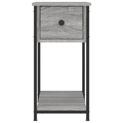 Nachtkastje 30X60X60 Cm Bewerkt Hout Eikenkleurig 1 Grijs sonoma