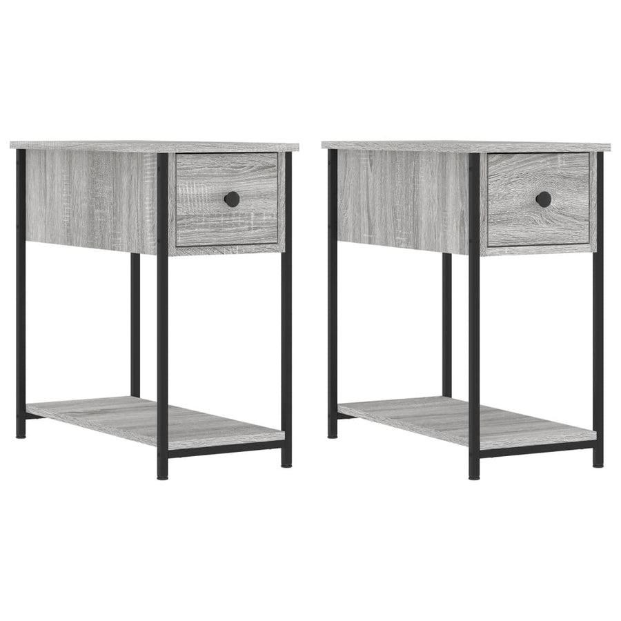 Nachtkastjes 2 St 30X60X60 Cm Bewerkt Hout Grijs Sonoma Eiken