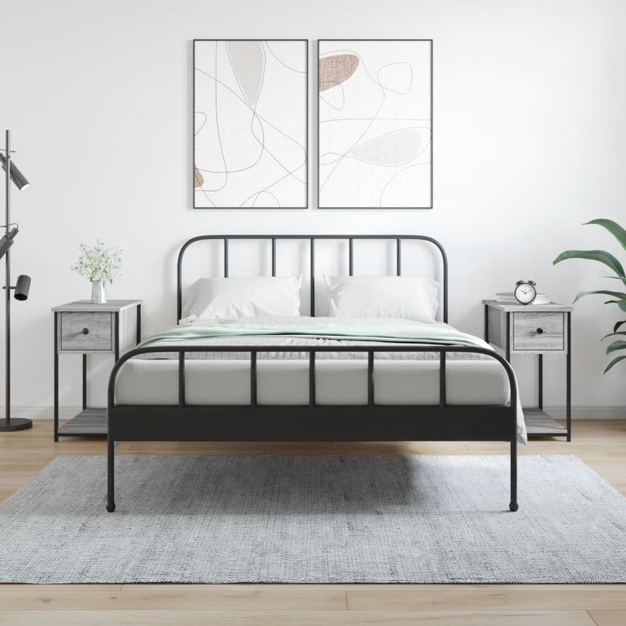 Nachtkastjes 2 St 30X60X60 Cm Bewerkt Hout Grijs Sonoma Eiken