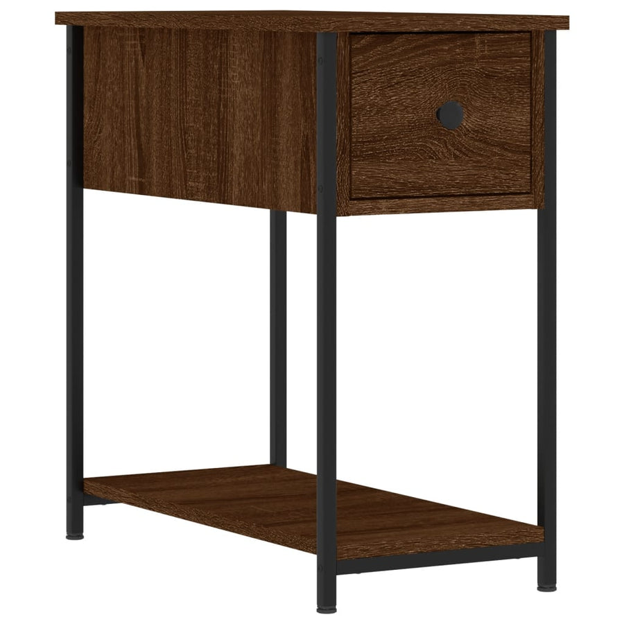 Nachtkastje 30X60X60 Cm Bewerkt Hout Bruin Eikenkleur
