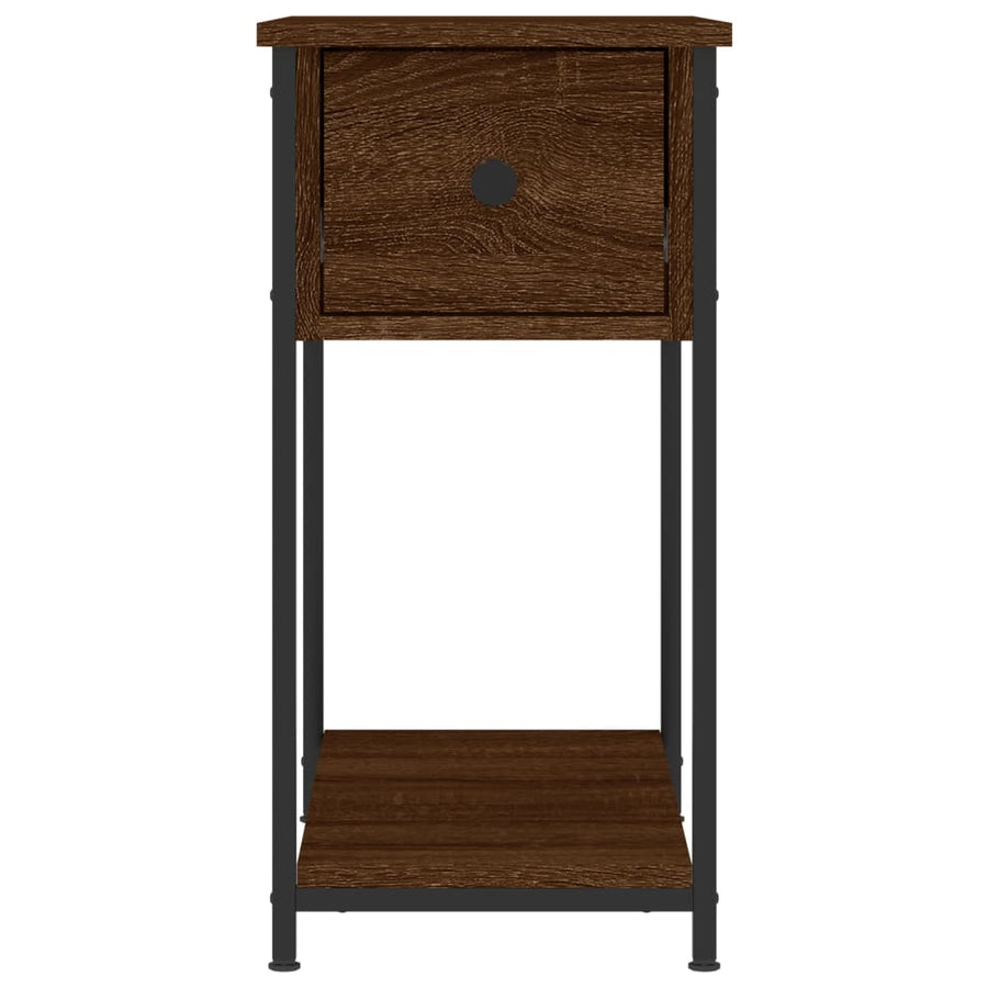 Nachtkastje 30X60X60 Cm Bewerkt Hout Bruin Eikenkleur
