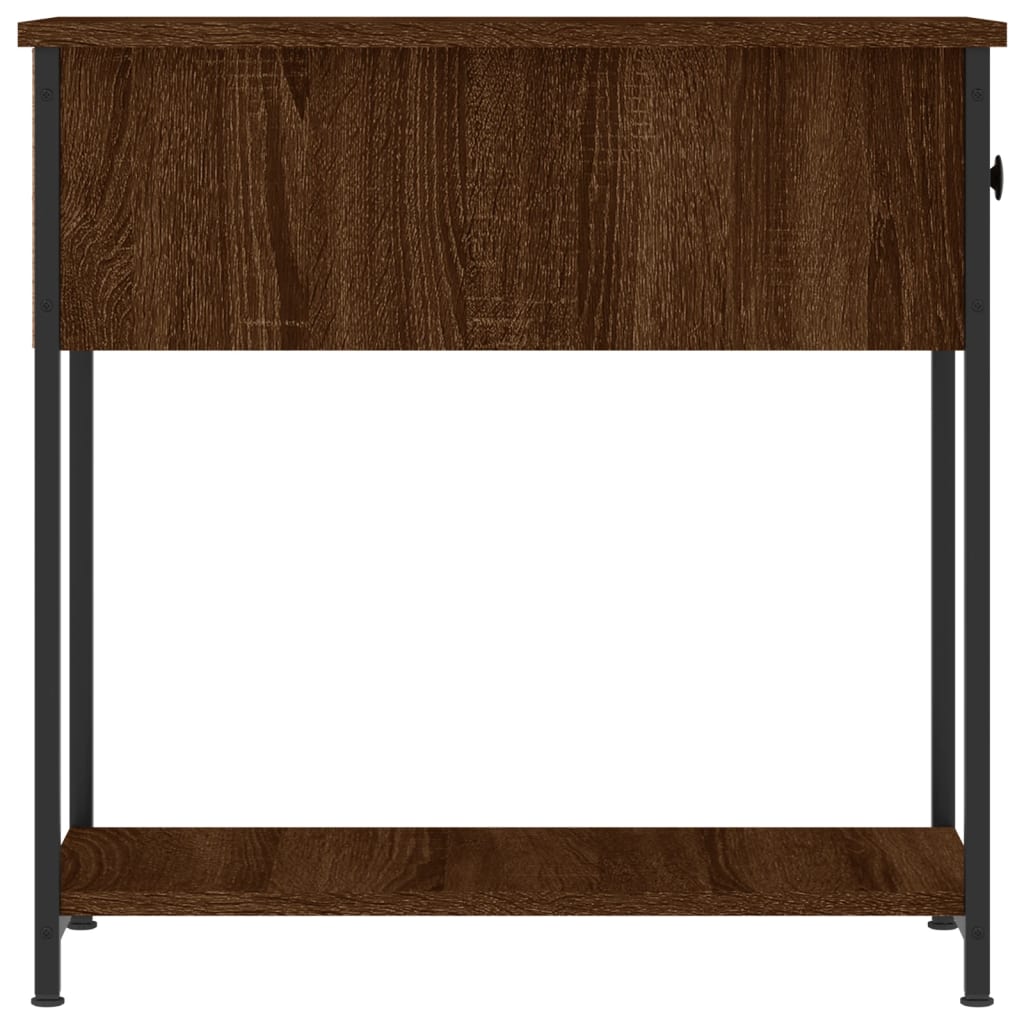 Nachtkastje 30X60X60 Cm Bewerkt Hout Bruin Eikenkleur