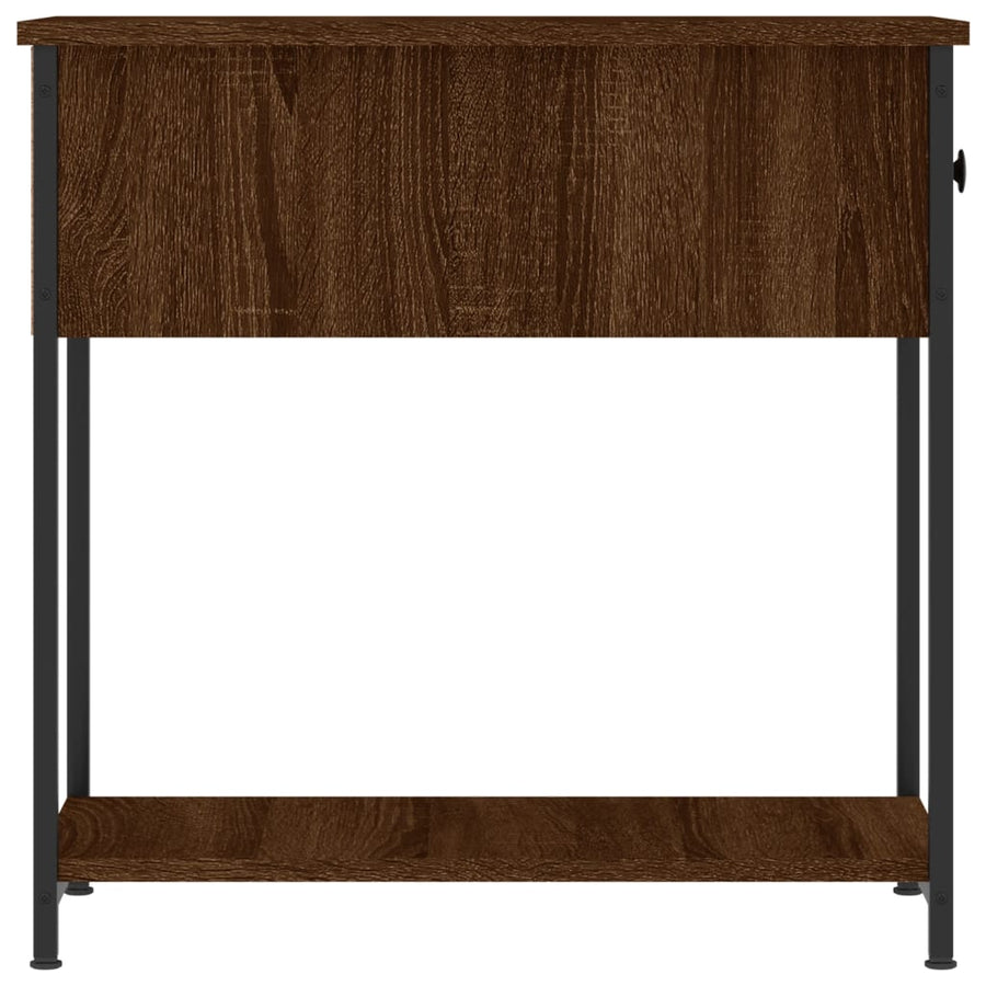 Nachtkastje 30X60X60 Cm Bewerkt Hout Bruin Eikenkleur