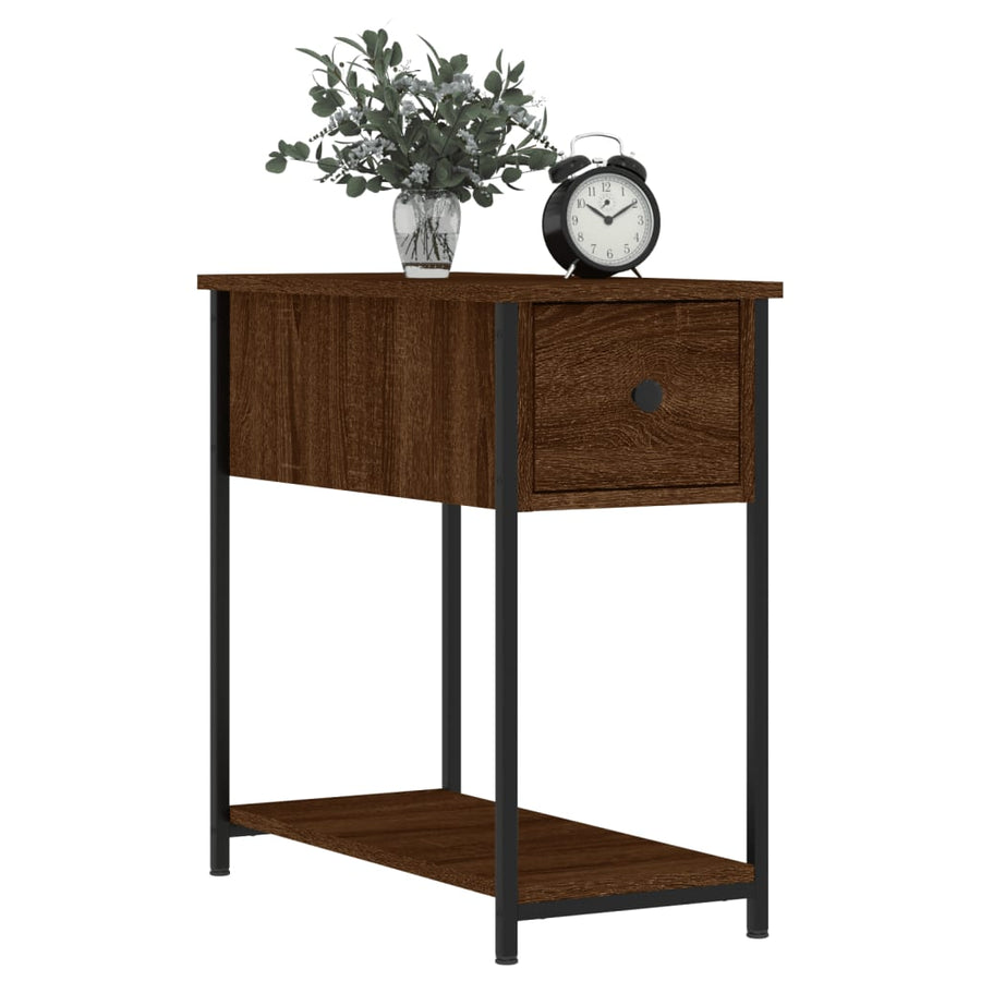 Nachtkastjes 2 St 30X60X60 Cm Bewerkt Hout Bruin Eikenkleur