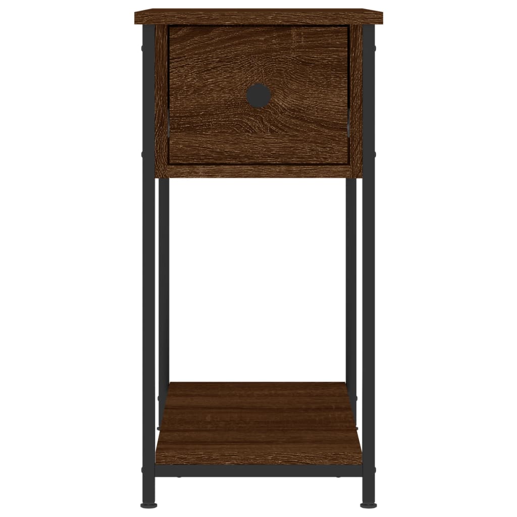 Nachtkastjes 2 St 30X60X60 Cm Bewerkt Hout Bruin Eikenkleur