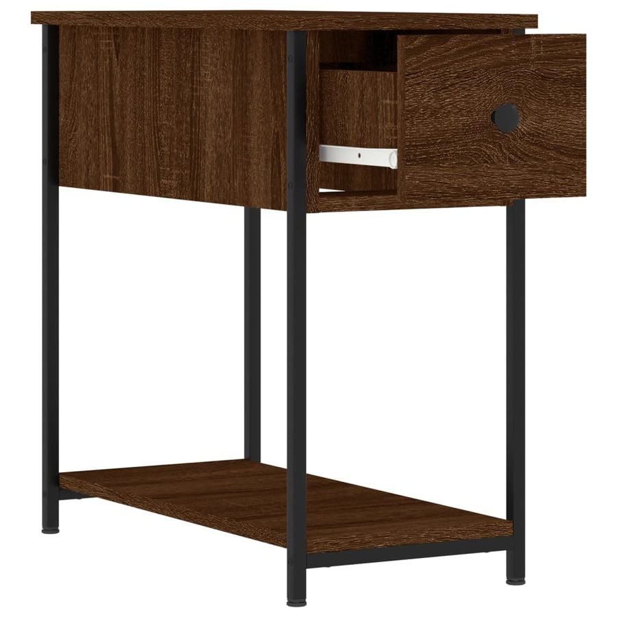 Nachtkastjes 2 St 30X60X60 Cm Bewerkt Hout Bruin Eikenkleur