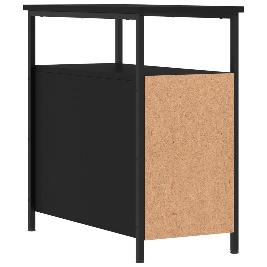 Nachtkastje 30X60X60 Cm Bewerkt Hout Zwart