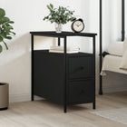 Nightstand 30x60x60 cm distressed wood black
