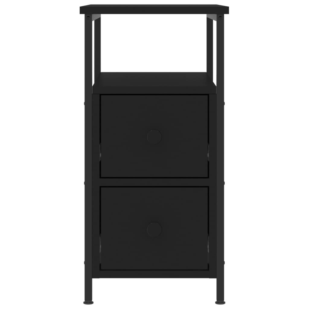 Nachtkastjes 2 St 30X60X60 Cm Bewerkt Hout Zwart