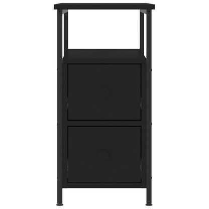 Nachtkastjes 2 St 30X60X60 Cm Bewerkt Hout Zwart