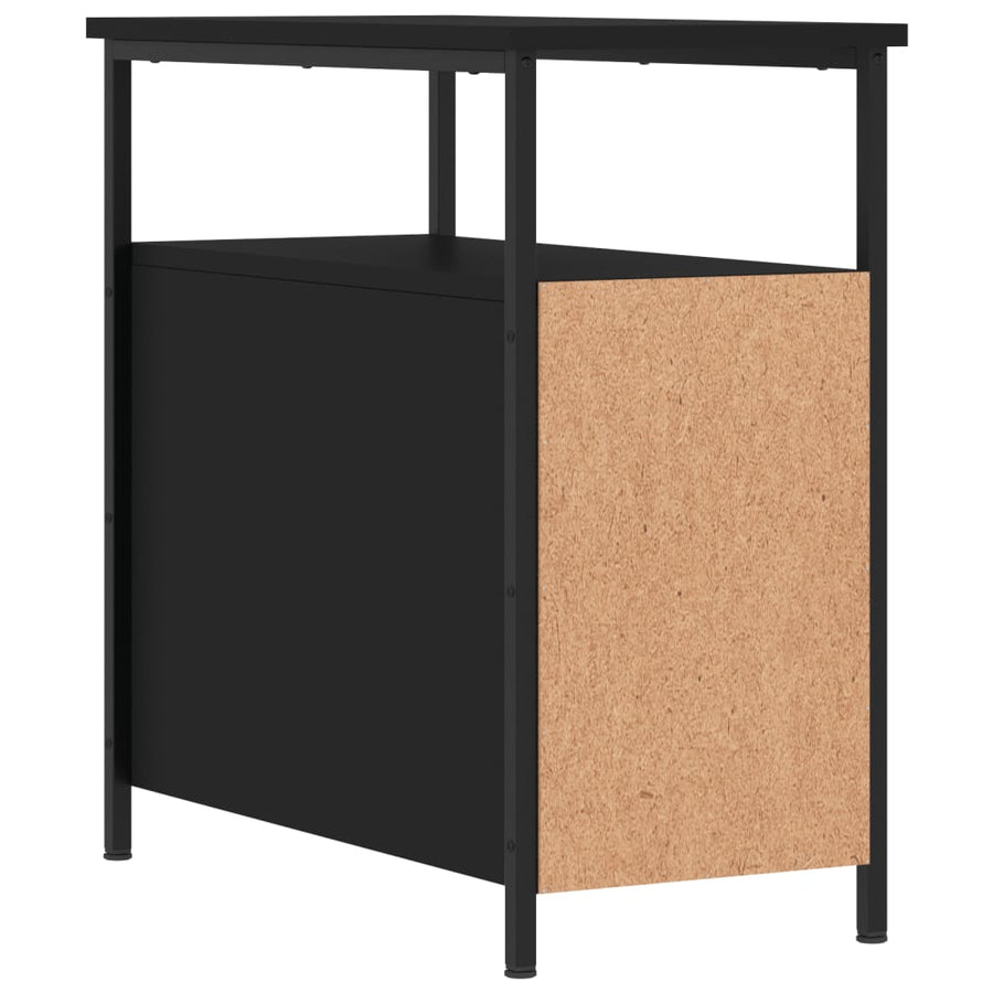 Nachtkastjes 2 St 30X60X60 Cm Bewerkt Hout Zwart