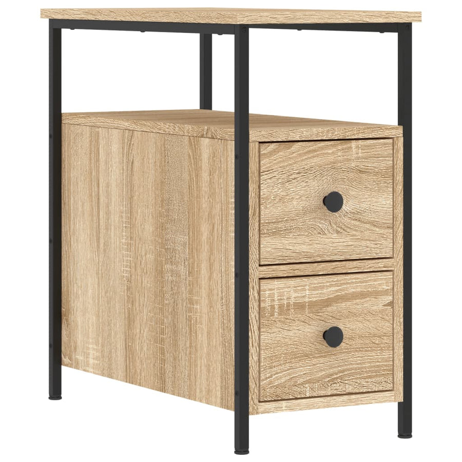 Nachtkastje 30X60X60 Cm Bewerkt Hout Sonoma Eikenkleurig