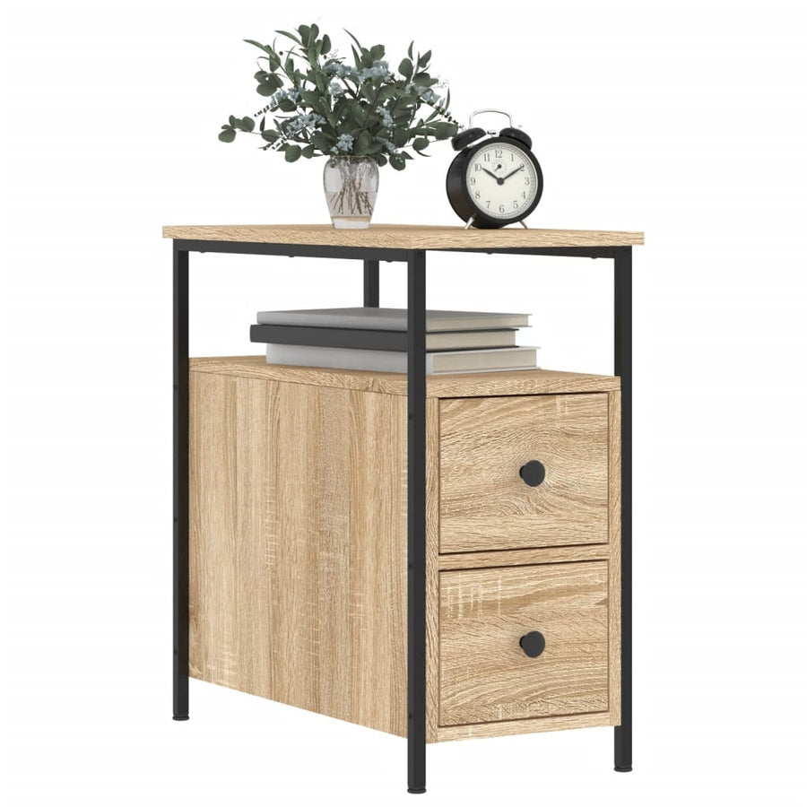 Nachtkastje 30X60X60 Cm Bewerkt Hout Sonoma Eikenkleurig