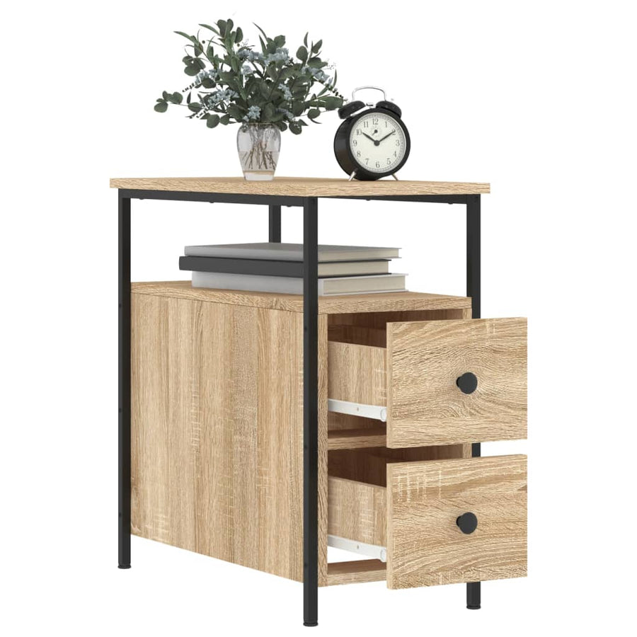 Nachtkastje 30X60X60 Cm Bewerkt Hout Sonoma Eikenkleurig