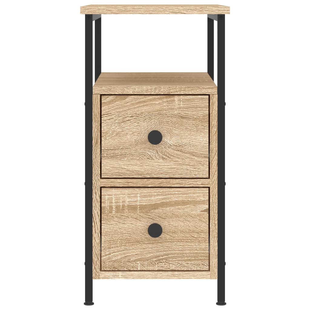 Nachtkastje 30X60X60 Cm Bewerkt Hout Sonoma Eikenkleurig