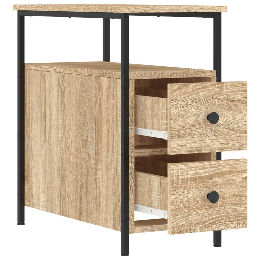 Nachtkastje 30X60X60 Cm Bewerkt Hout Sonoma Eikenkleurig