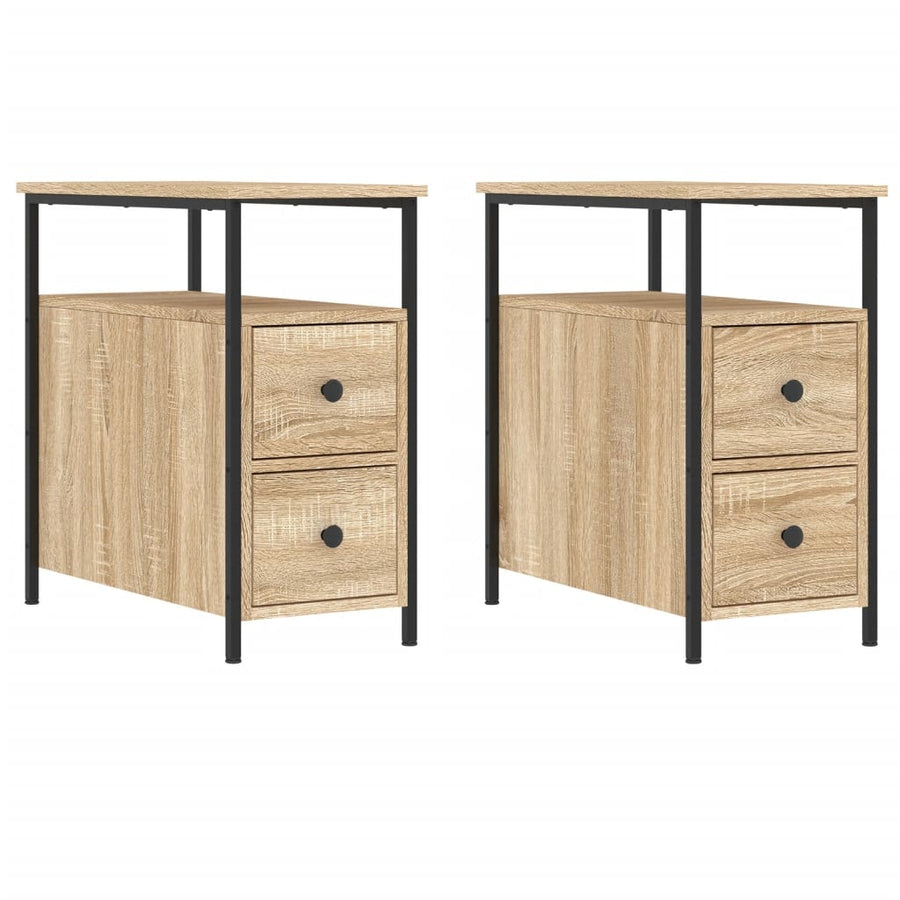 Nachtkastjes 2 St 30X60X60 Cm Bewerkt Hout Sonoma Eikenkleurig
