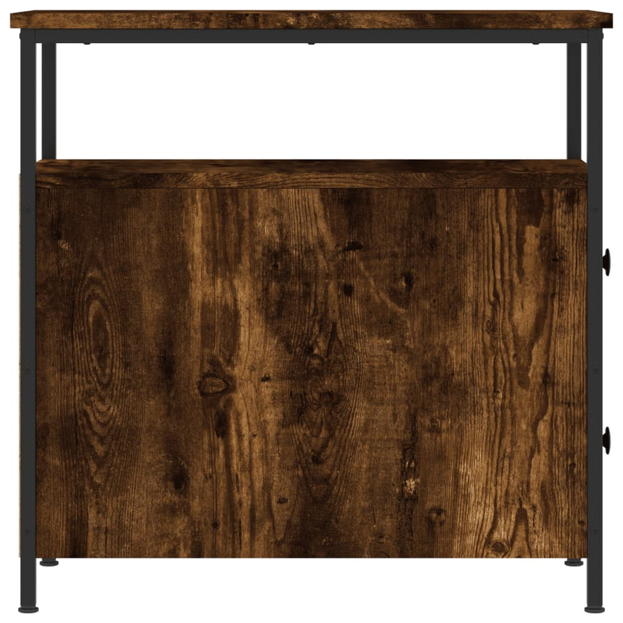 Nachtkastjes 2 St 30X60X60 Cm Bewerkt Hout Gerookt Eikenkleurig