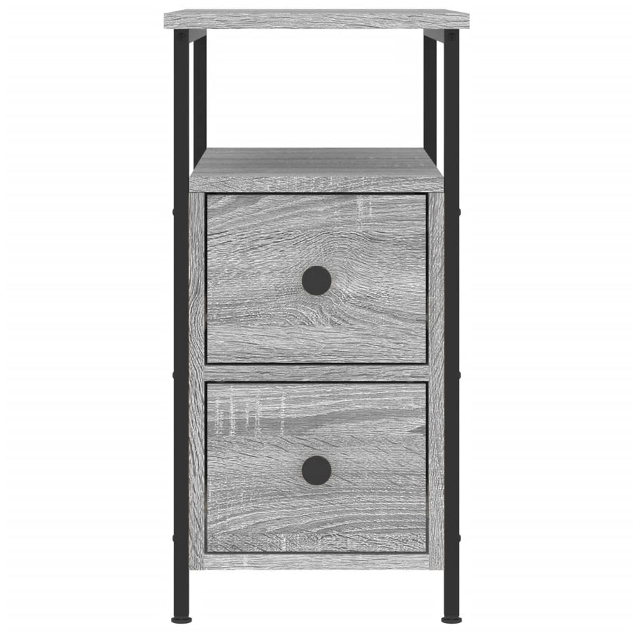 Nachtkastje 30X60X60 Cm Bewerkt Hout Grijs Sonoma Eikenkleurig