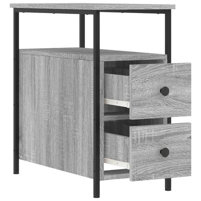 Nachtkastje 30X60X60 Cm Bewerkt Hout Grijs Sonoma Eikenkleurig