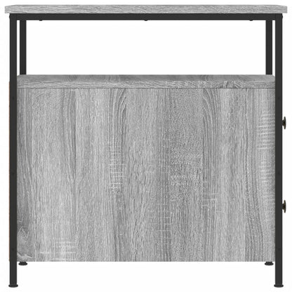 Nachtkastje 30X60X60 Cm Bewerkt Hout Grijs Sonoma Eikenkleurig