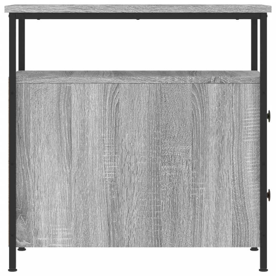 Nachtkastje 30X60X60 Cm Bewerkt Hout Grijs Sonoma Eikenkleurig