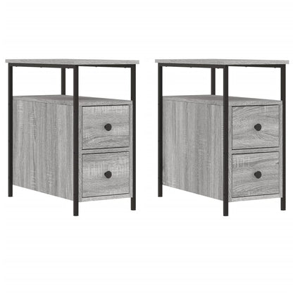 Nachtkastjes 2 St 30X60X60 Cm Bewerkt Hout Grijs Sonoma Eiken