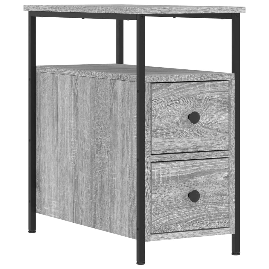 Nachtkastjes 2 St 30X60X60 Cm Bewerkt Hout Grijs Sonoma Eiken