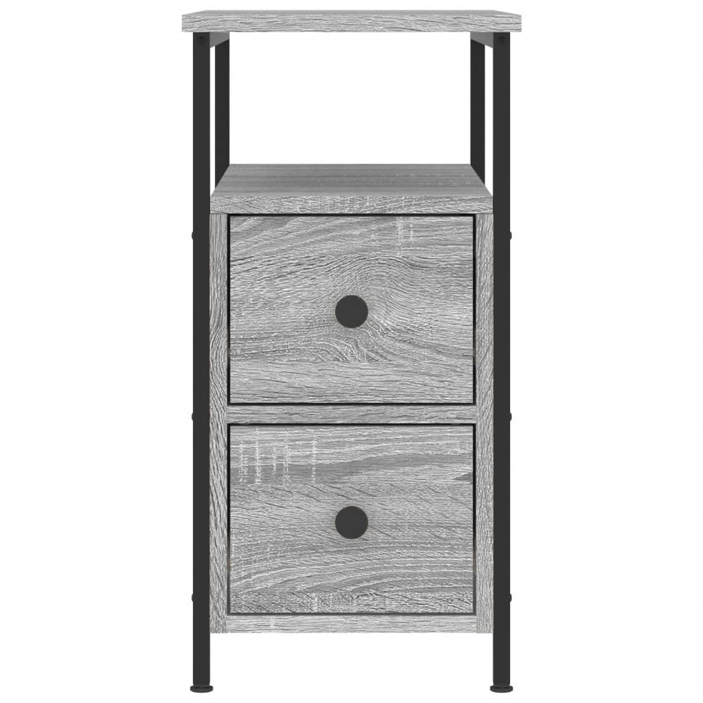 Nachtkastjes 2 St 30X60X60 Cm Bewerkt Hout Grijs Sonoma Eiken