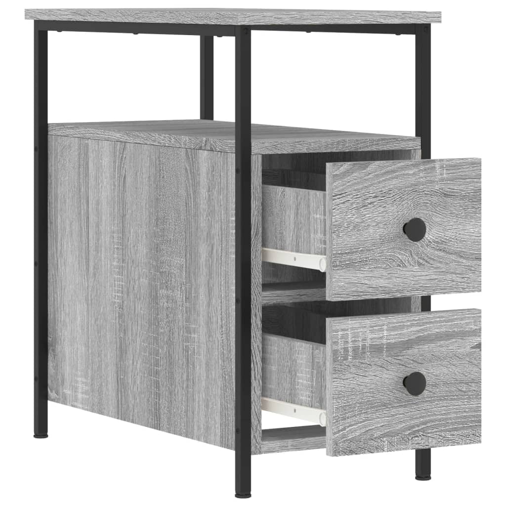 Nachtkastjes 2 St 30X60X60 Cm Bewerkt Hout Grijs Sonoma Eiken