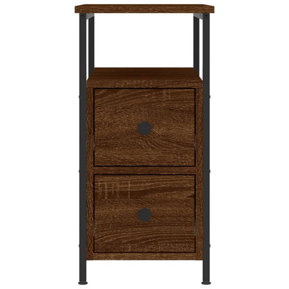 Nachtkastjes 2 St 30X60X60 Cm Bewerkt Hout Bruin Eikenkleur