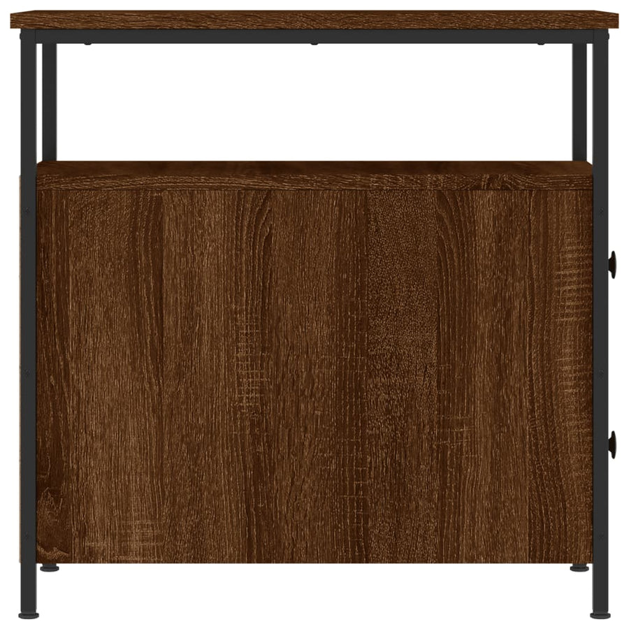 Nachtkastjes 2 St 30X60X60 Cm Bewerkt Hout Bruin Eikenkleur