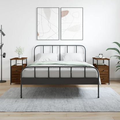 Nachtkastjes 2 St 30X60X60 Cm Bewerkt Hout Bruin Eikenkleur