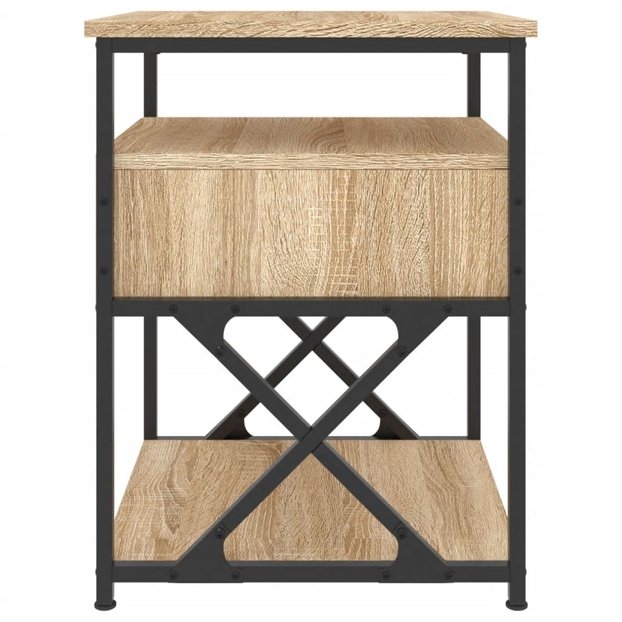 Nachtkastje 40X42X55 Cm Bewerkt Hout Kleurig 1 Sonoma eiken