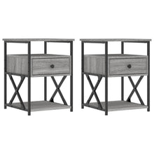 Nachtkastjes 40X4X55 Cm Bewerkt Hout Eiken 2 Grijs sonoma
