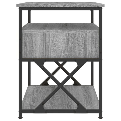 Nachtkastjes 40X4X55 Cm Bewerkt Hout Eiken 2 Grijs sonoma