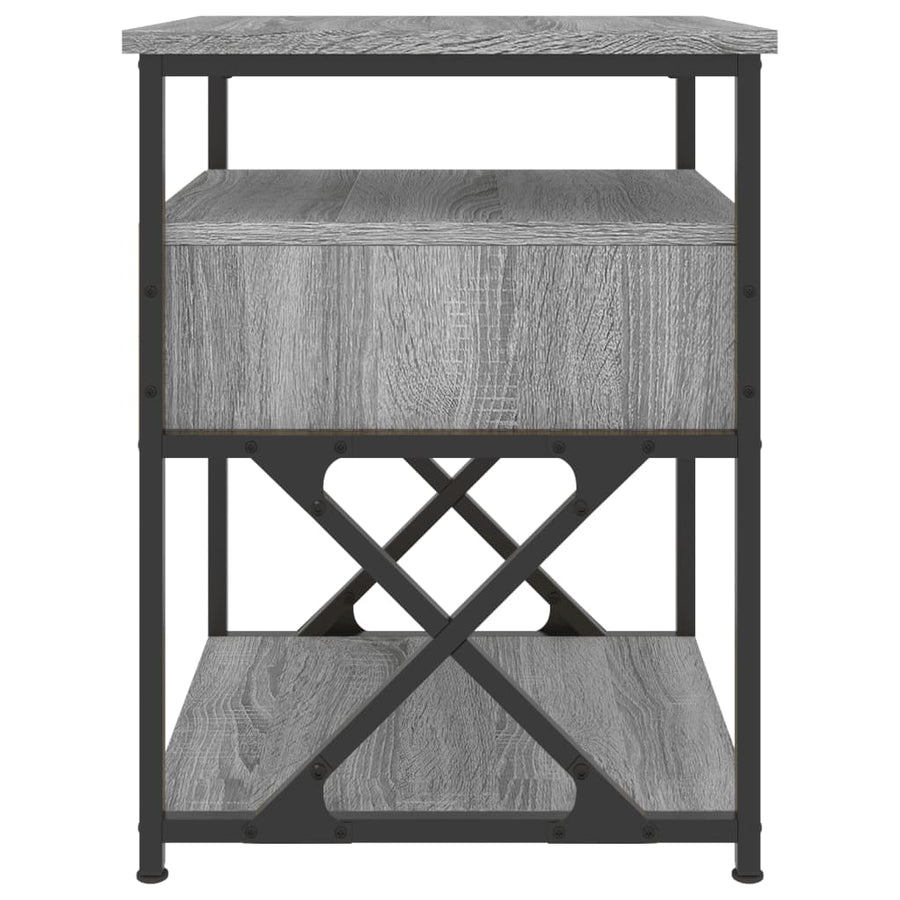 Nachtkastjes 40X4X55 Cm Bewerkt Hout Eiken 2 Grijs sonoma