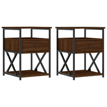 Nachtkastjes 40X4X55 Cm Bewerkt Hout Bruin Eikenkleur 2 Bruineiken