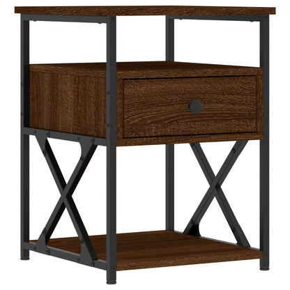 Nachtkastjes 40X4X55 Cm Bewerkt Hout Bruin Eikenkleur 2 Bruineiken