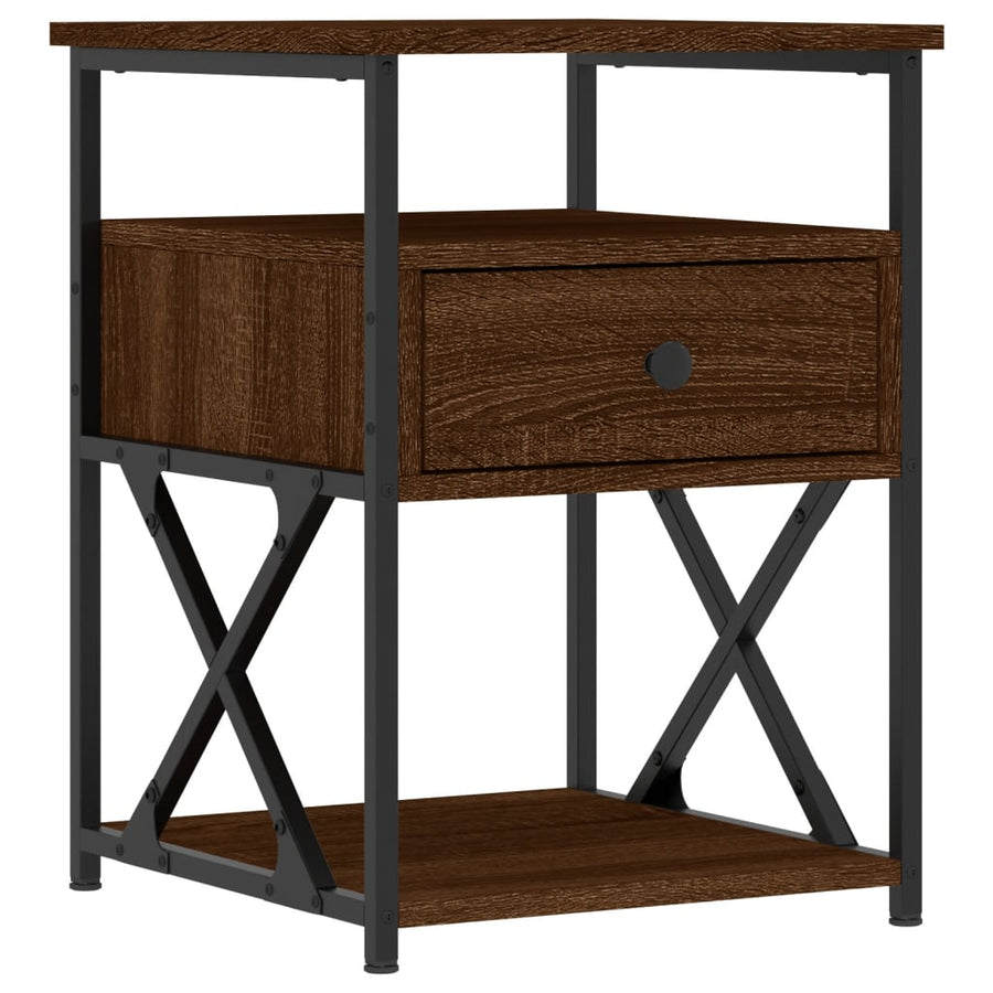 Nachtkastjes 40X4X55 Cm Bewerkt Hout Bruin Eikenkleur 2 Bruineiken